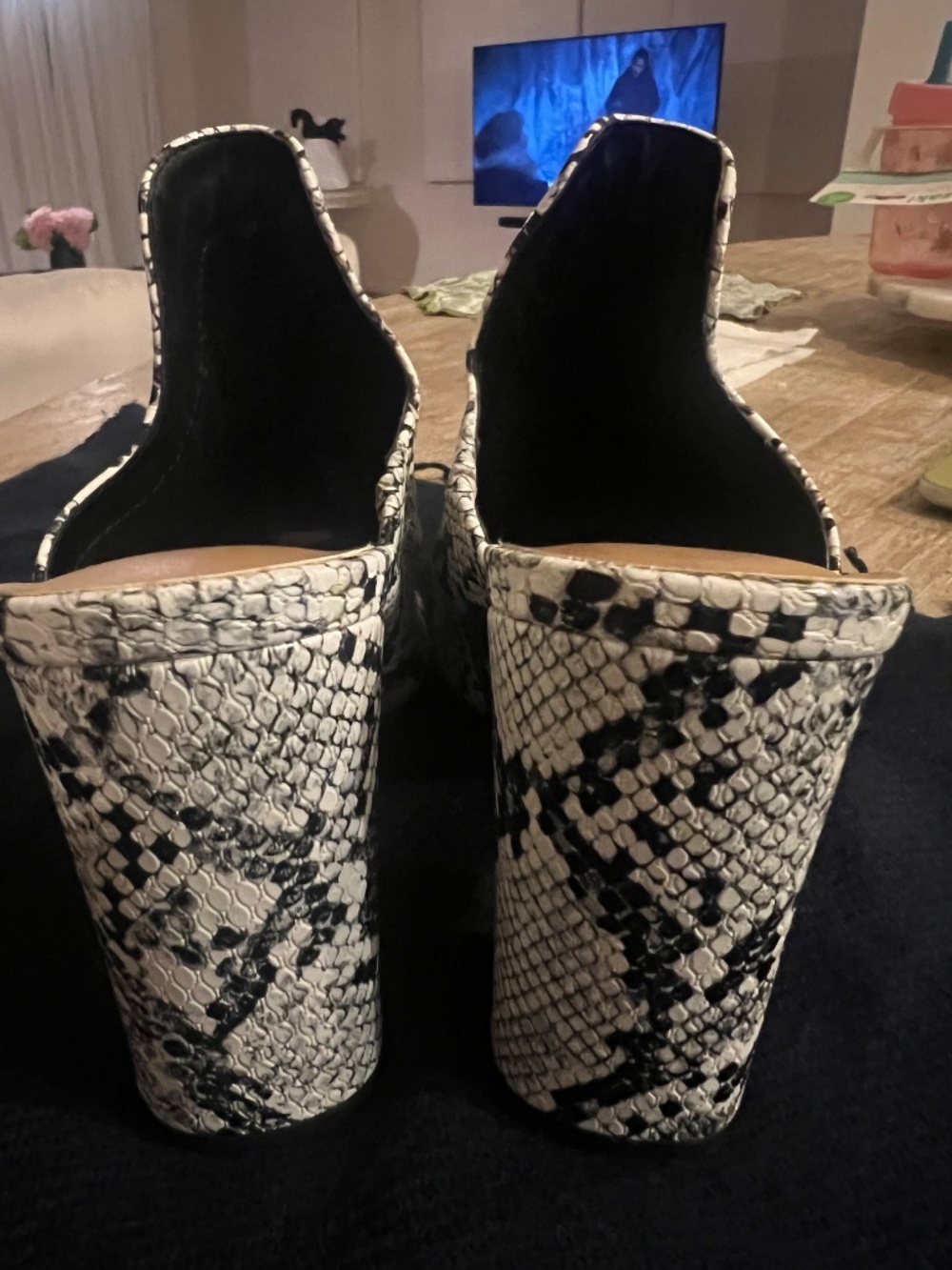 Python Chunky Heel Mule - Picture 4 of 4